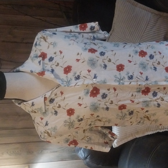 Porter & Ash 100% Linen Short Sleeve Leisure Shirt Men’s S Cream/Blue Designer - Picture 2 of 10